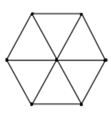 hexagon from unit length triangles