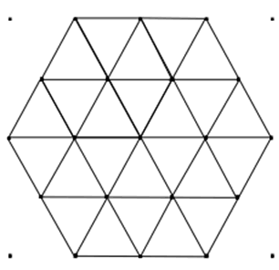 larger hexagon from equilateral triangles