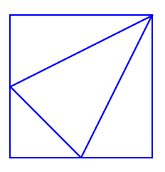 square divided into four triangles