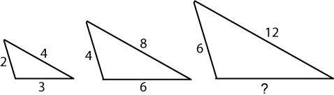 first set of triangles