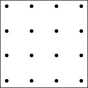 four by four dotty grid