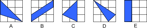 Five areas on a 3 by 3 grid.
