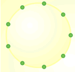 nine-pin circle