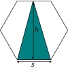 hexagon with height and side marked