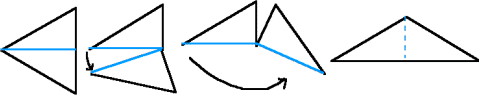 Isosceles Triangles made by bisecting equilateral triangles