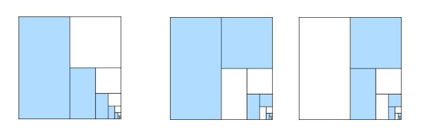 squares with fractions shaded