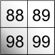 0-99 number grid icon