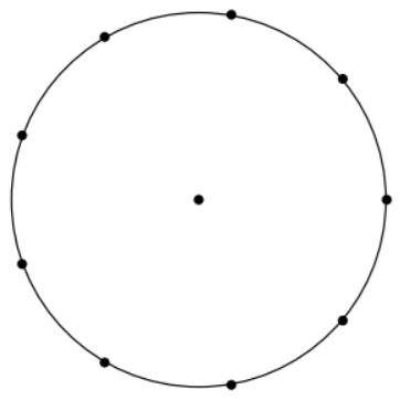 Circle with central point icon