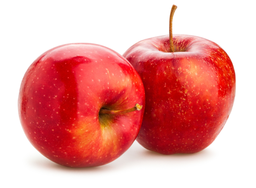 Two red apples.