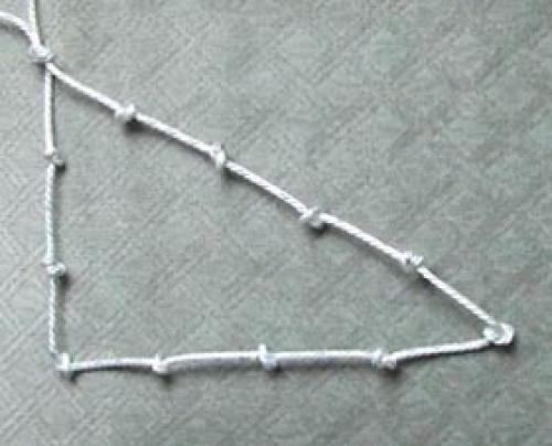 A right-angled triangle made of the same string, with side lengths 3, 4, and 5 units.