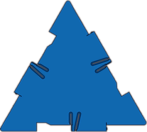 Polydron of a large equilateral triangle.
