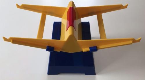 A plastic balance scale.