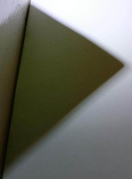 A triangular shadow.