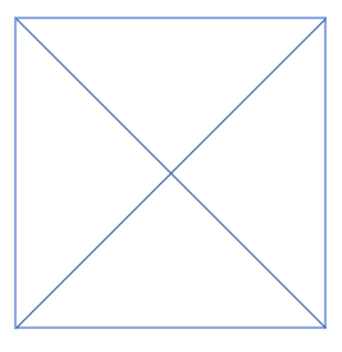 A square with two diagonal lines between opposite corners.