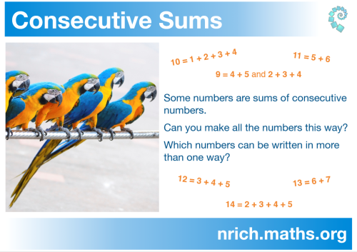 Consecutive Sums Poster