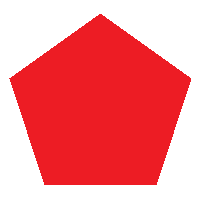 A red pentagon.