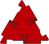 Polydron of a small equilateral triangle.