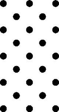 A 3-by-5 grid of black dots. In the middle of each square of 4 black dots is another black dot.