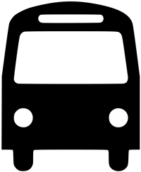 The silhouette of a school coach.