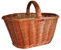 A wicker basket.