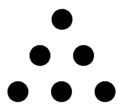Number Talks Six black dots arranged in a triangular pattern.