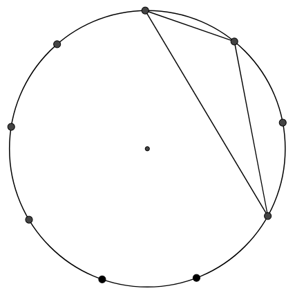 Triangles in circles