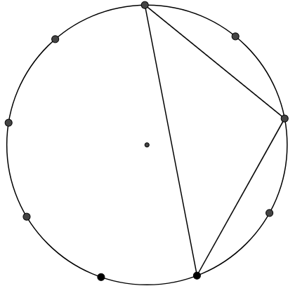 Triangles in circles