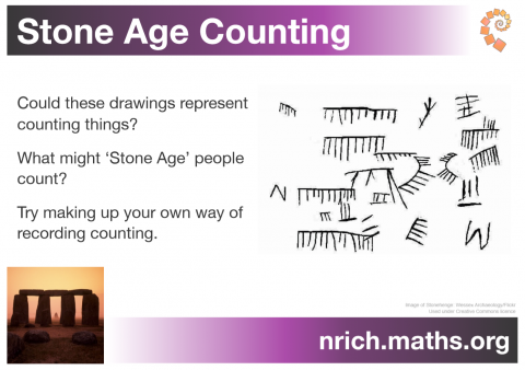 Stone Age Counting Poster