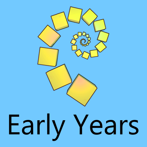 The yellow NRICH logo above the words 'Early Years', on a blue background.