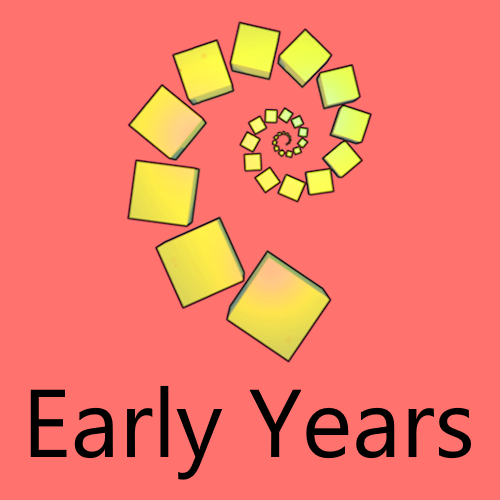 The yellow NRICH logo above the words 'Early Years', on a red background.