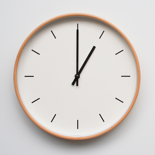 A wall clock with no numbers.