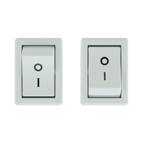 Two switches, one set to 'on' (represented by 1) and one set to 'off' (represented by 0).