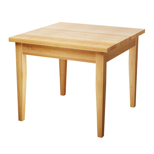 A square wooden table.