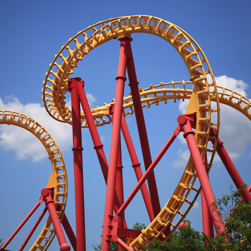 A roller coaster.