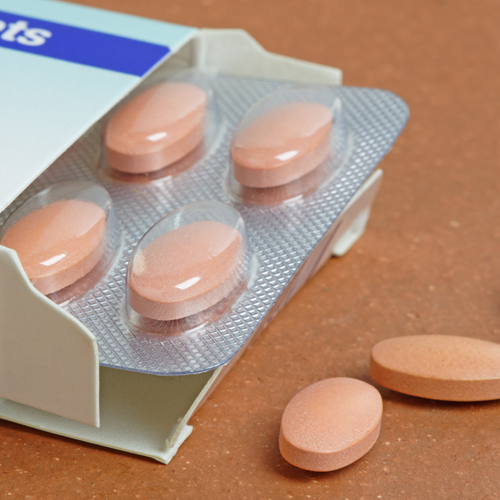 Statins tablets in a blister pack.