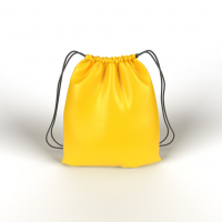 Yellow drawstring bag.