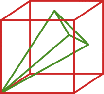 Four Points on a Cube