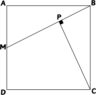 Two triangles in a Square