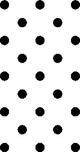 Doplication A 3-by-5 grid of black dots. In the middle of each square of 4 black dots is another black dot.