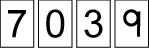 The Thousands Game Cards 7, 0, 3, 9 in that order.