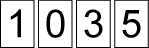 The Thousands Game Cards 1, 0, 3, 5 in that order.