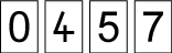 Cards 0, 4, 5, 7 in that order.