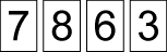 The Thousands Game Cards 7, 8 ,6, 3 in that order
