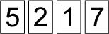 The Thousands Game Cards 5, 2, 1, 7 in that order.