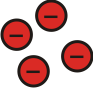 4 red circles with a minus sign in each one of them.